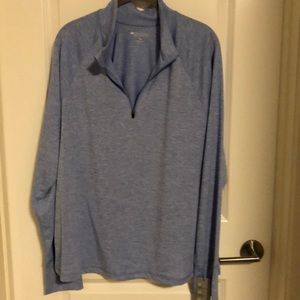 Blue pull over exercise top